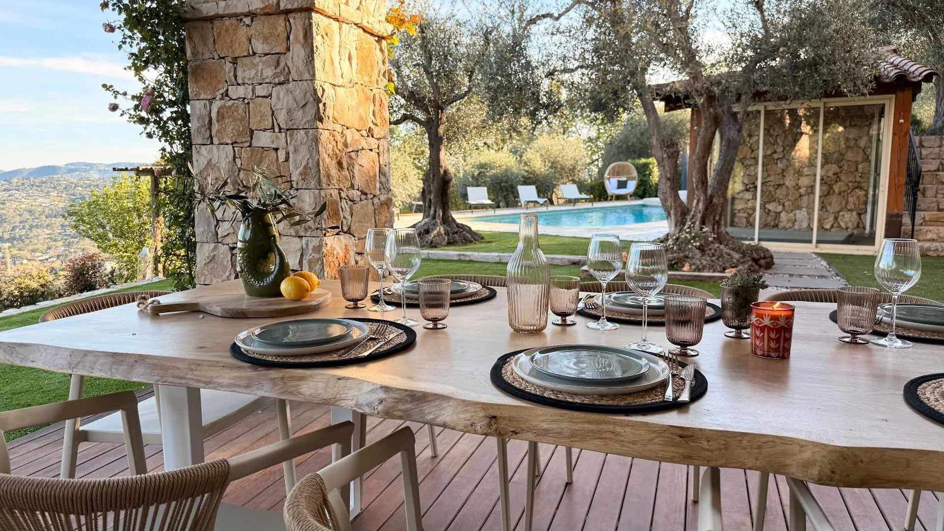 Villa Plen Souleu - Vue Epoustouflante - Luxe Et Authenticite Cabris Francia